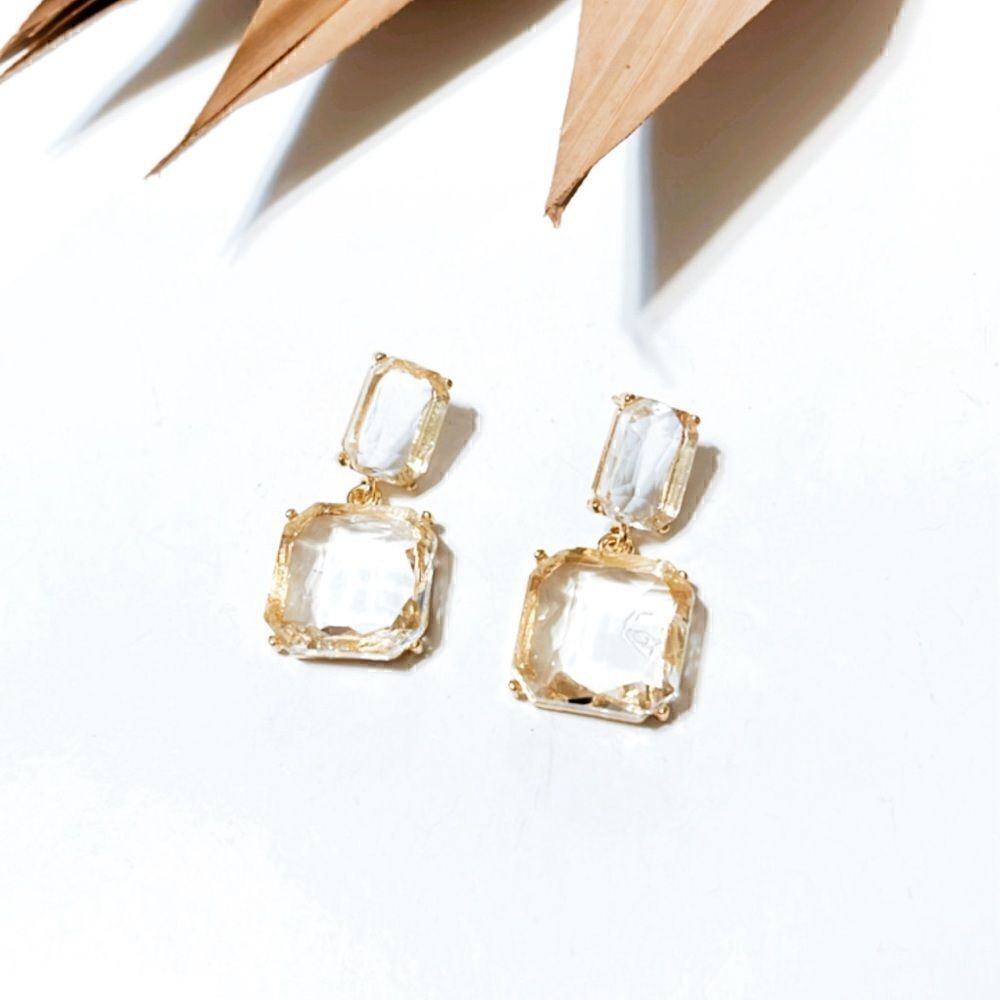 Clear Crystal earrings  #287